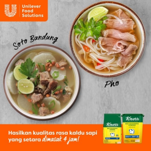 Knorr Bumbu Rasa Sapi 1kg - Knorr Beef Powder, dengan ekstrak daging sapi, menghasilkan kaldu sapi dengan rasa dan aroma daging yang mantap dalam waktu yang singkat! Cocok digunakan untuk berbagai jenis aplikasi